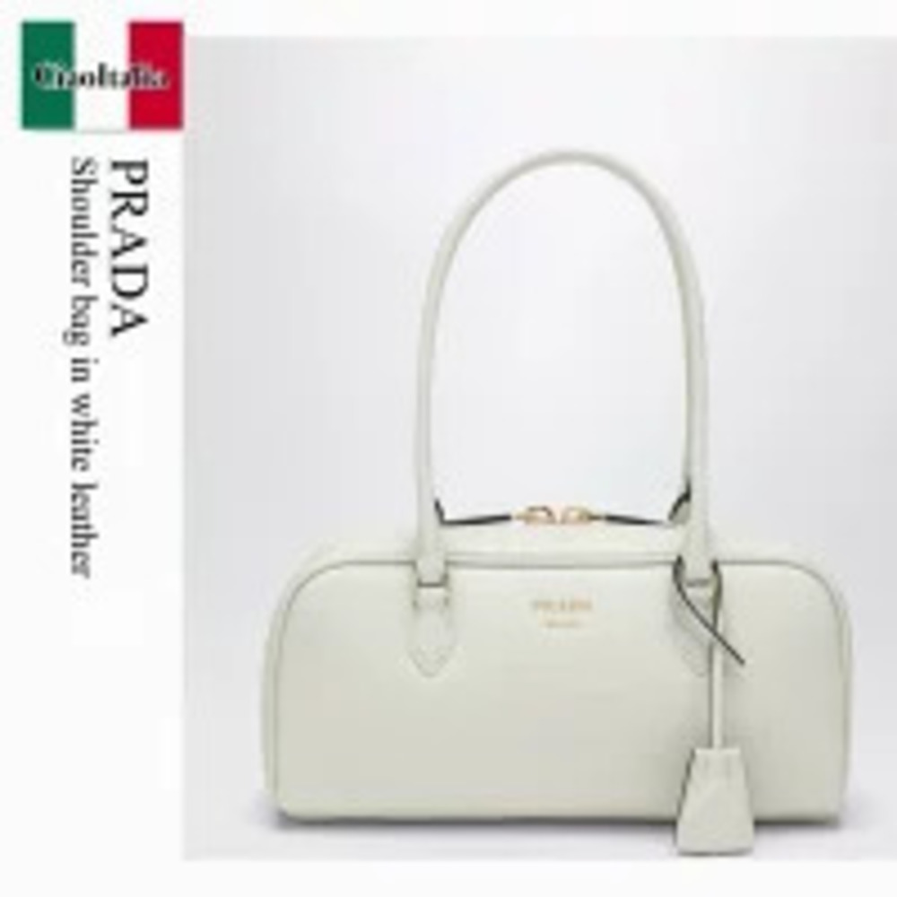 Prada Bag Handbag Shoulder White Leather Pouch